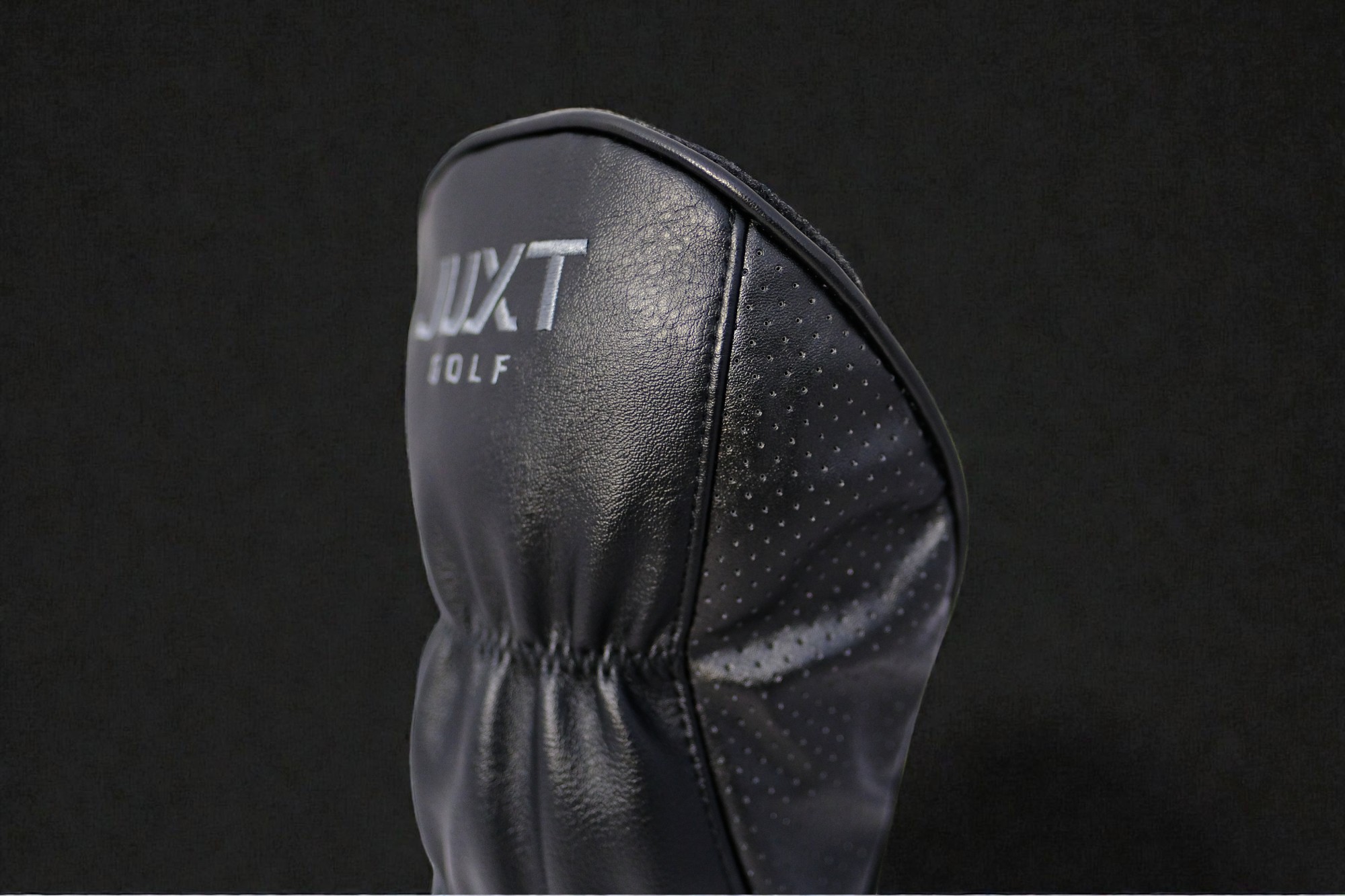 Close-up of headcover back stitching