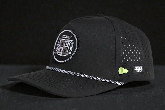 JUXT 'Stick it' Black Rope Golf Hat - Pick 3 Patches!