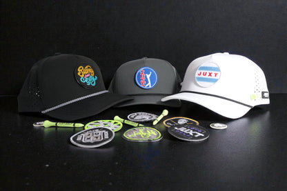 JUXT 'Stick it' Gray Rope Golf Hat - Pick 3 Patches!