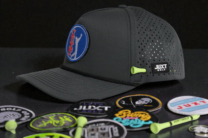 JUXT 'Stick it' Gray Rope Golf Hat - Pick 3 Patches!