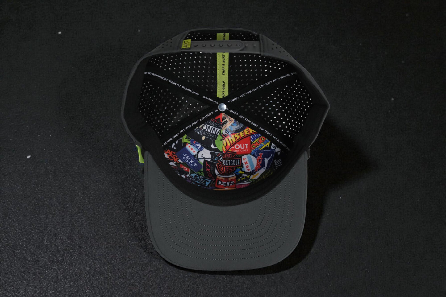 JUXT 'Stick it' Gray Rope Golf Hat - Pick 3 Patches!