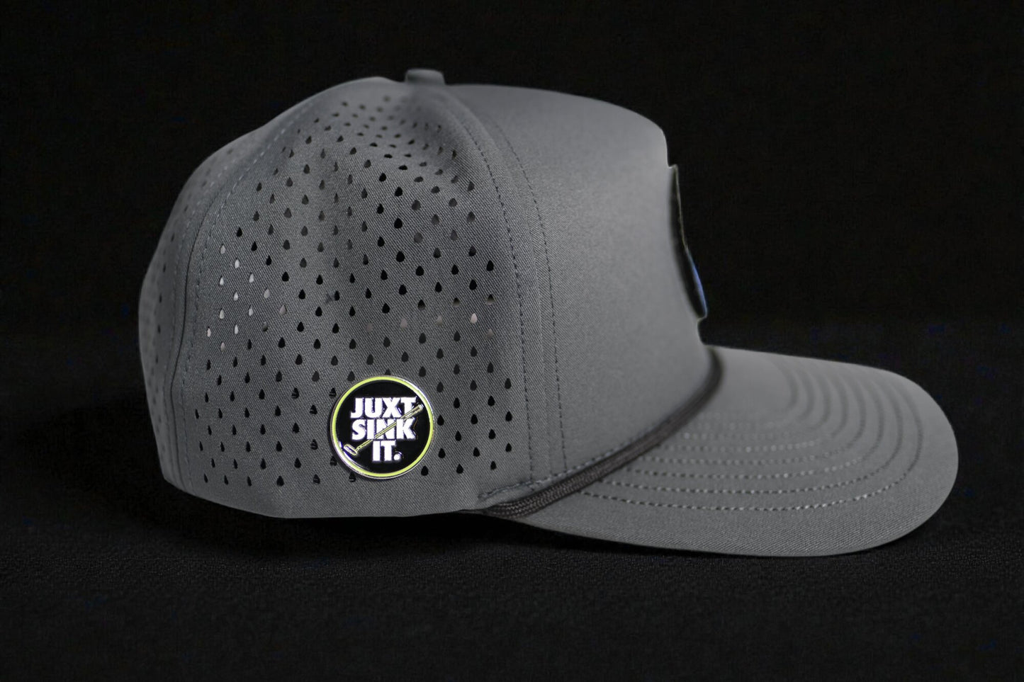 JUXT 'Stick it' Gray Rope Golf Hat - Pick 3 Patches!