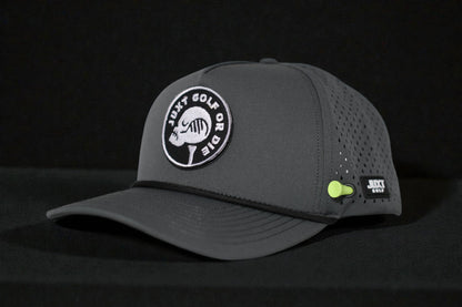 JUXT 'Stick it' Gray Rope Golf Hat - Pick 3 Patches!