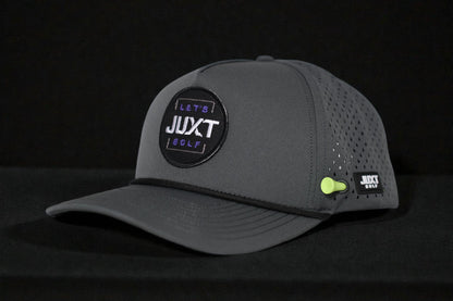 JUXT 'Stick it' Gray Rope Golf Hat - Pick 3 Patches!