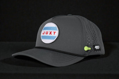 JUXT 'Stick it' Gray Rope Golf Hat - Pick 3 Patches!