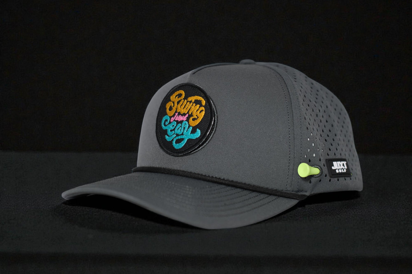 JUXT 'Stick it' Gray Rope Golf Hat - Pick 3 Patches!