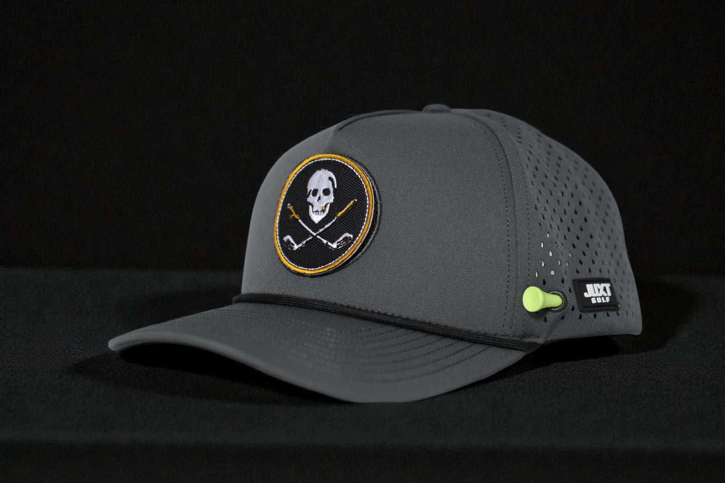 JUXT 'Stick it' Gray Rope Golf Hat - Pick 3 Patches!