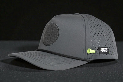 JUXT 'Stick it' Gray Rope Golf Hat - Pick 3 Patches!