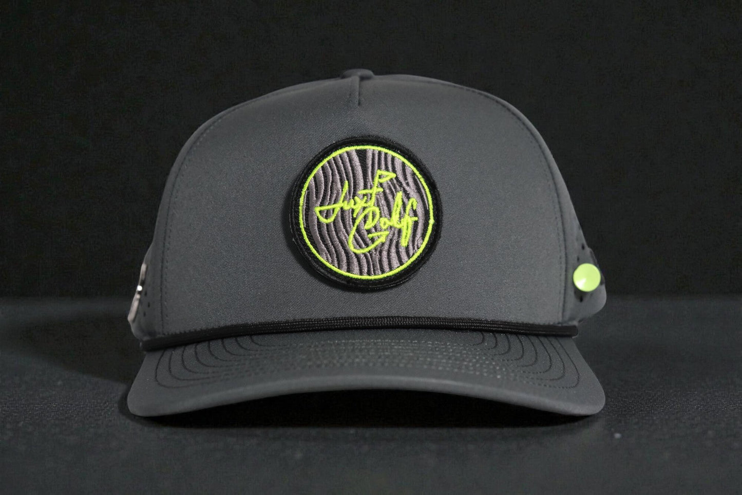 JUXT 'Stick it' Gray Rope Golf Hat - Pick 3 Patches!